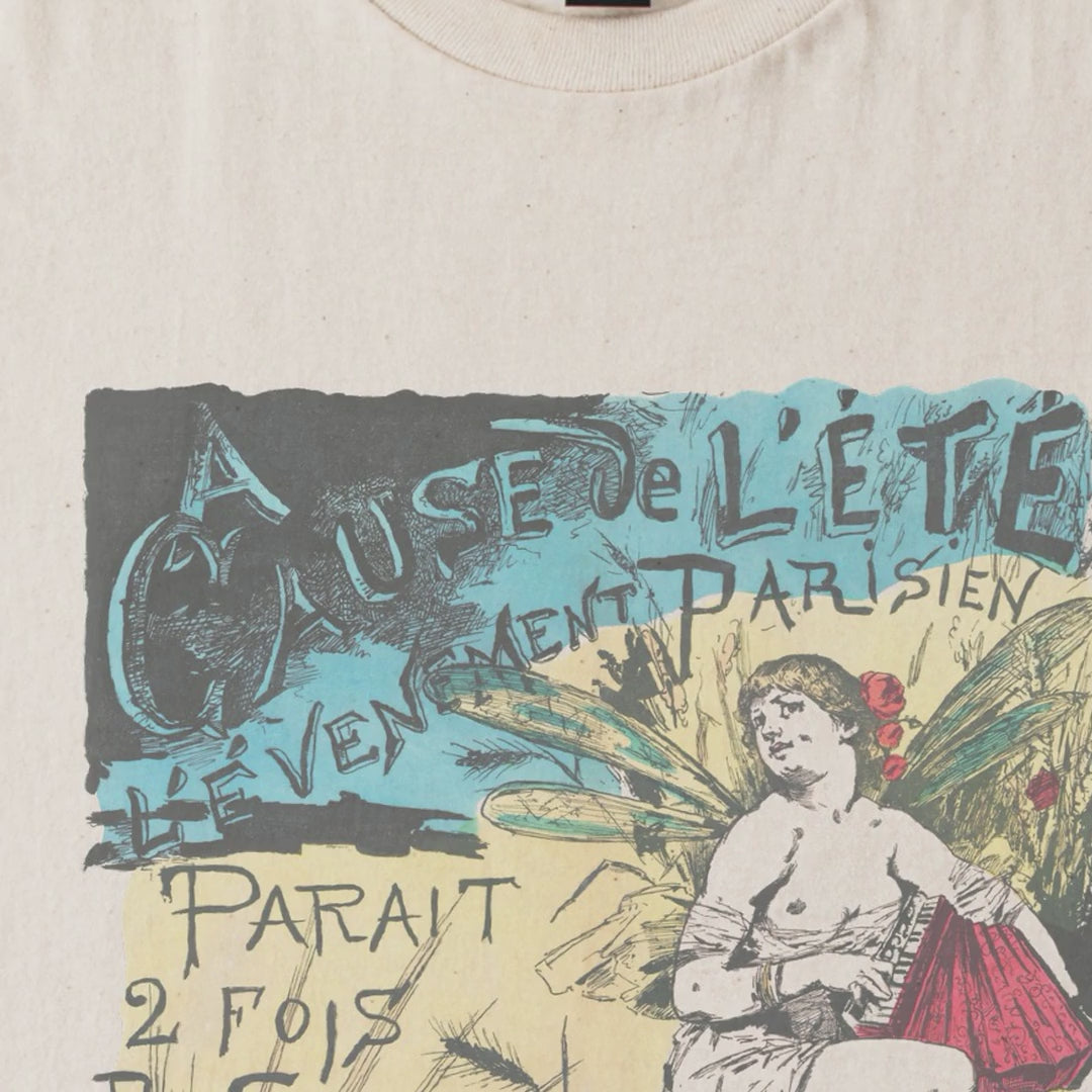 Adolphe Willette — A cause de l'été, l'Évènement parisien (1881) Vintage French Poster Tee