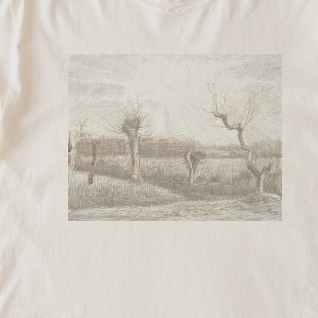 Vincent van Gogh — Pollards (Tetards) (1884) Vintage Landscape Drawing Tee