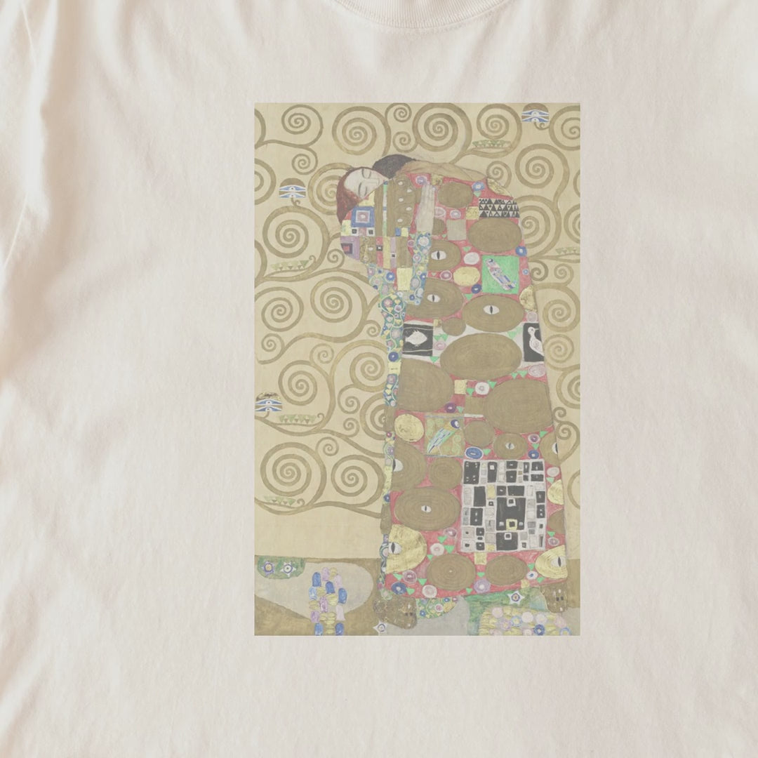 Gustav Klimt — Fulfillment (The Embrace), 1910–1911, Stoclet Frieze — Vienna Secession Art Nouveau Tee
