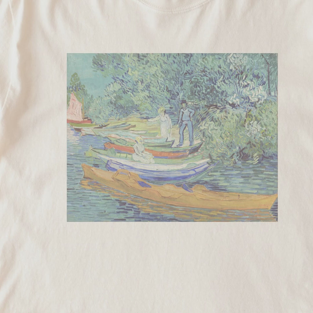 Vincent van Gogh — Bank of the Oise at Auvers (1890) Post-Impressionist Riverside Art Tee