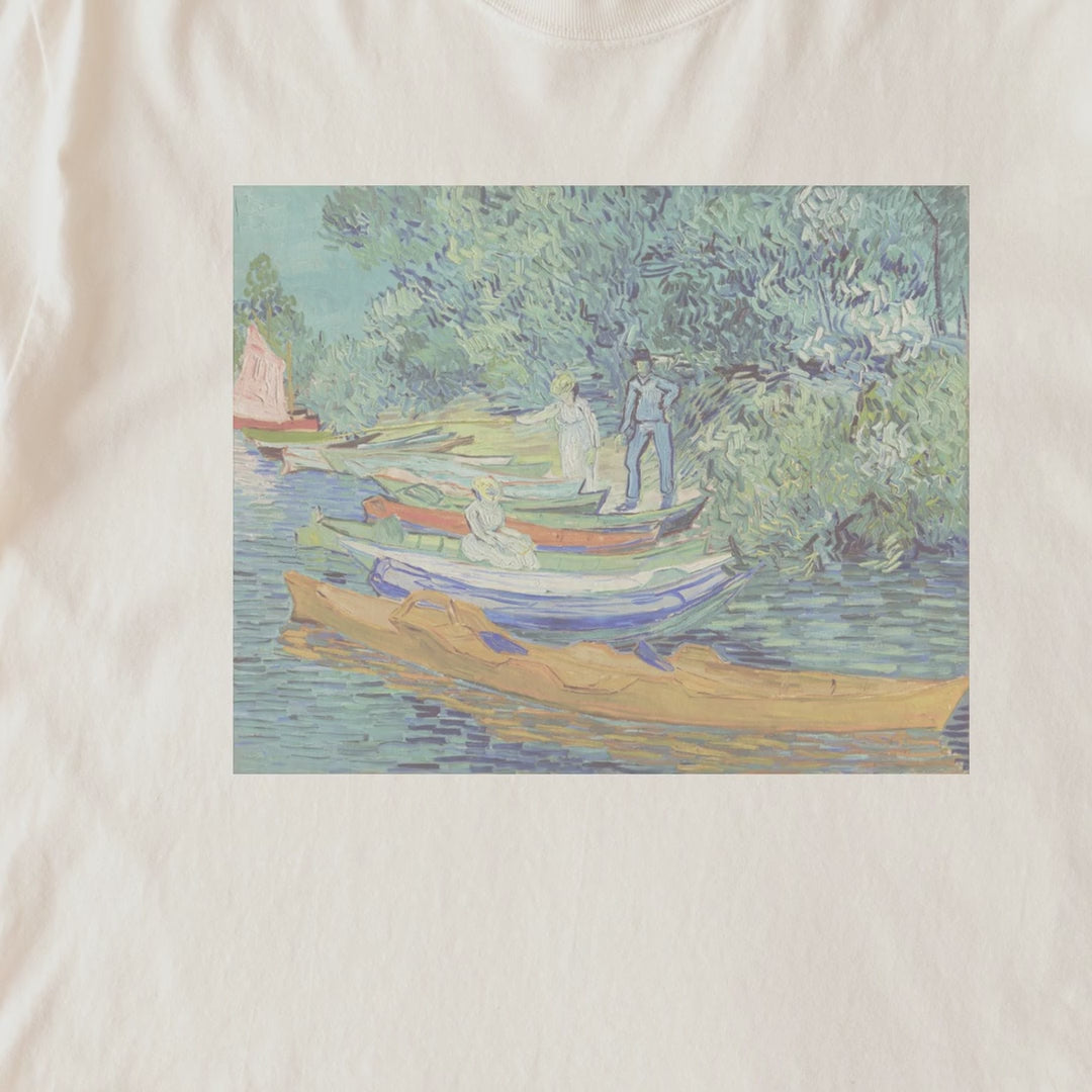 Vincent van Gogh — Bank of the Oise at Auvers (1890) Post-Impressionist Riverside Art Tee