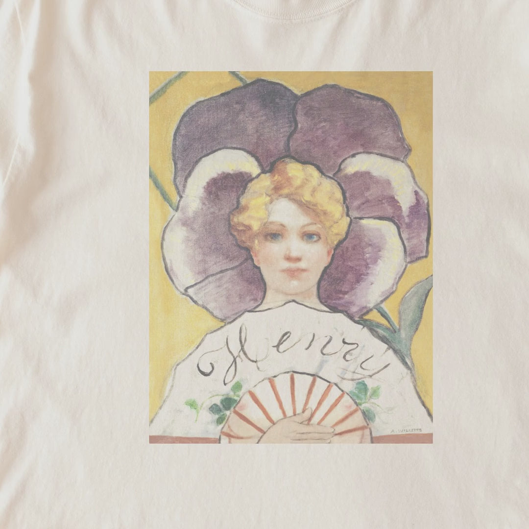Adolphe Willette — À la Pensée (ca. 1900) Vintage Art Nouveau Portrait Tee