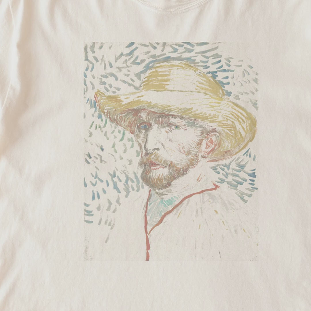 Vincent van Gogh — Self-Portrait with a Straw Hat (1887) Post-Impressionist Portrait Tee