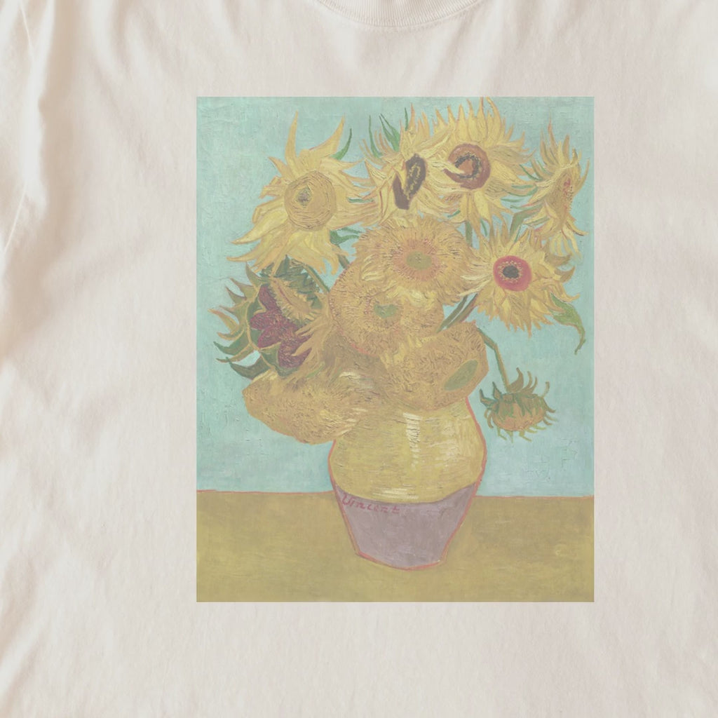 Vincent van Gogh — Vase with Twelve Sunflowers (1888–1889) Post-Impressionist Sunflowers Art Tee