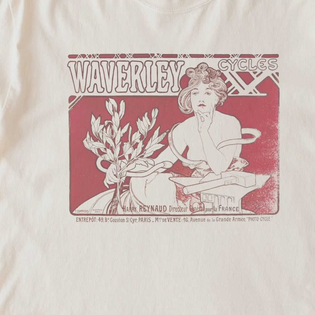 Alphonse Mucha — Waverley Cycles (1898) Vintage Art Nouveau Advertising Poster Tee
