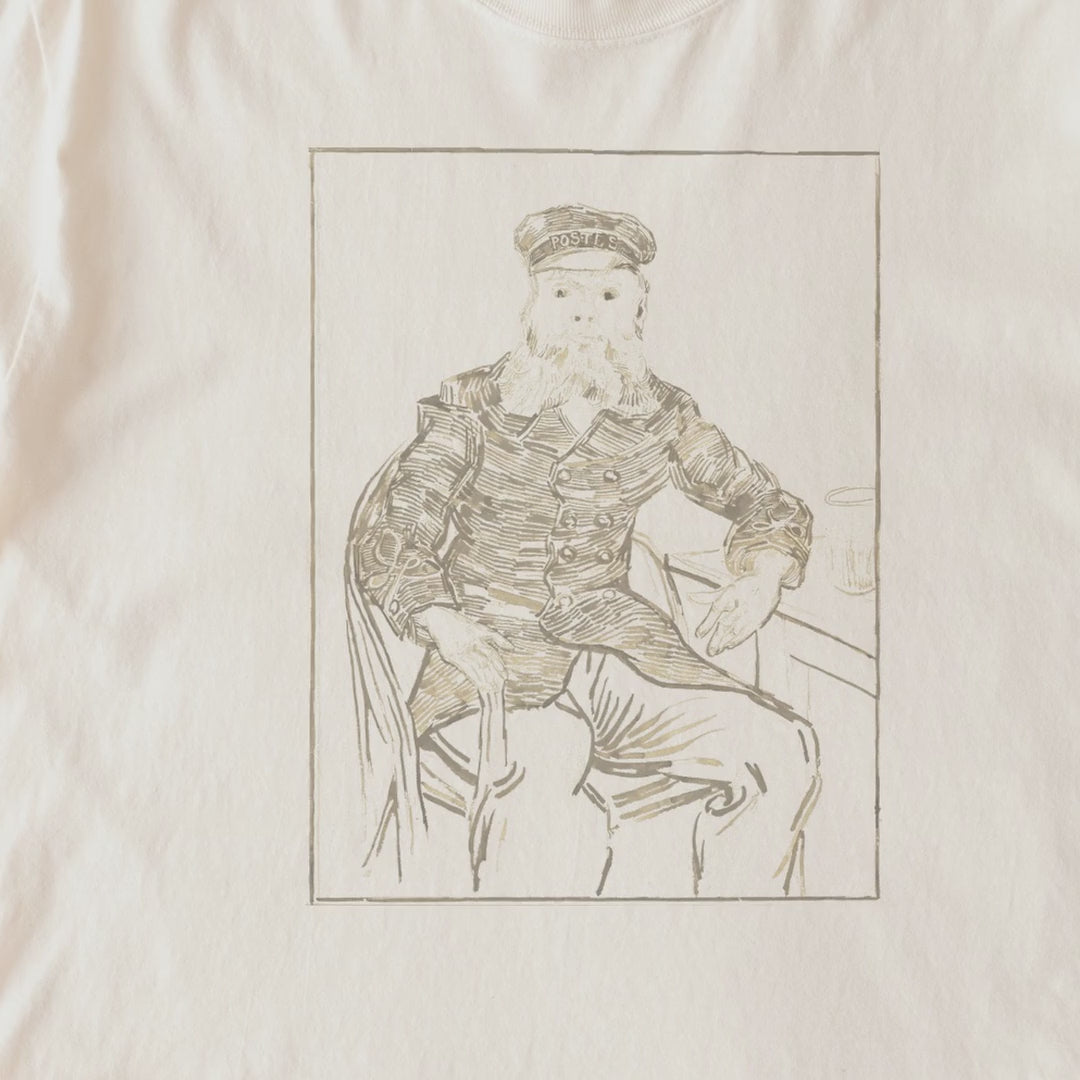 Vincent van Gogh — Portrait of the Postman Joseph Roulin (1888) Pen & Ink Drawing Art Tee