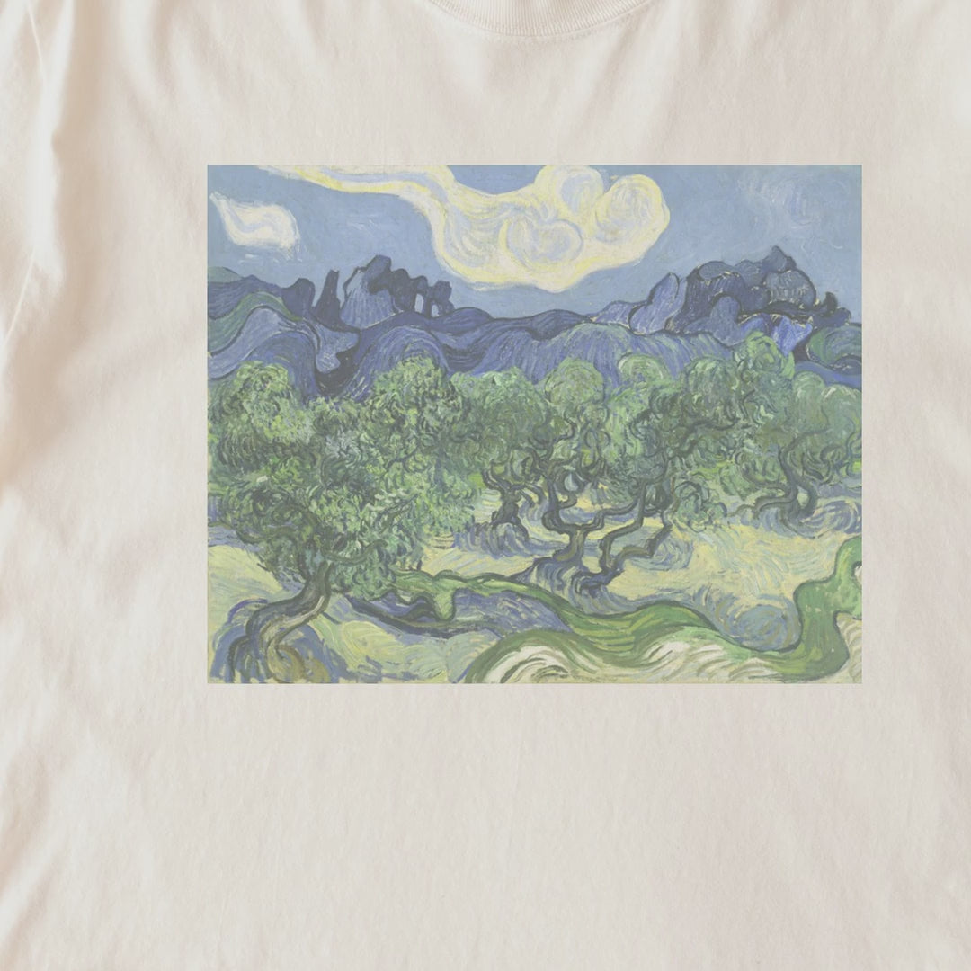Vincent van Gogh — Olive Trees with the Alpilles in the Background (1889) Post-Impressionist Landscape Tee