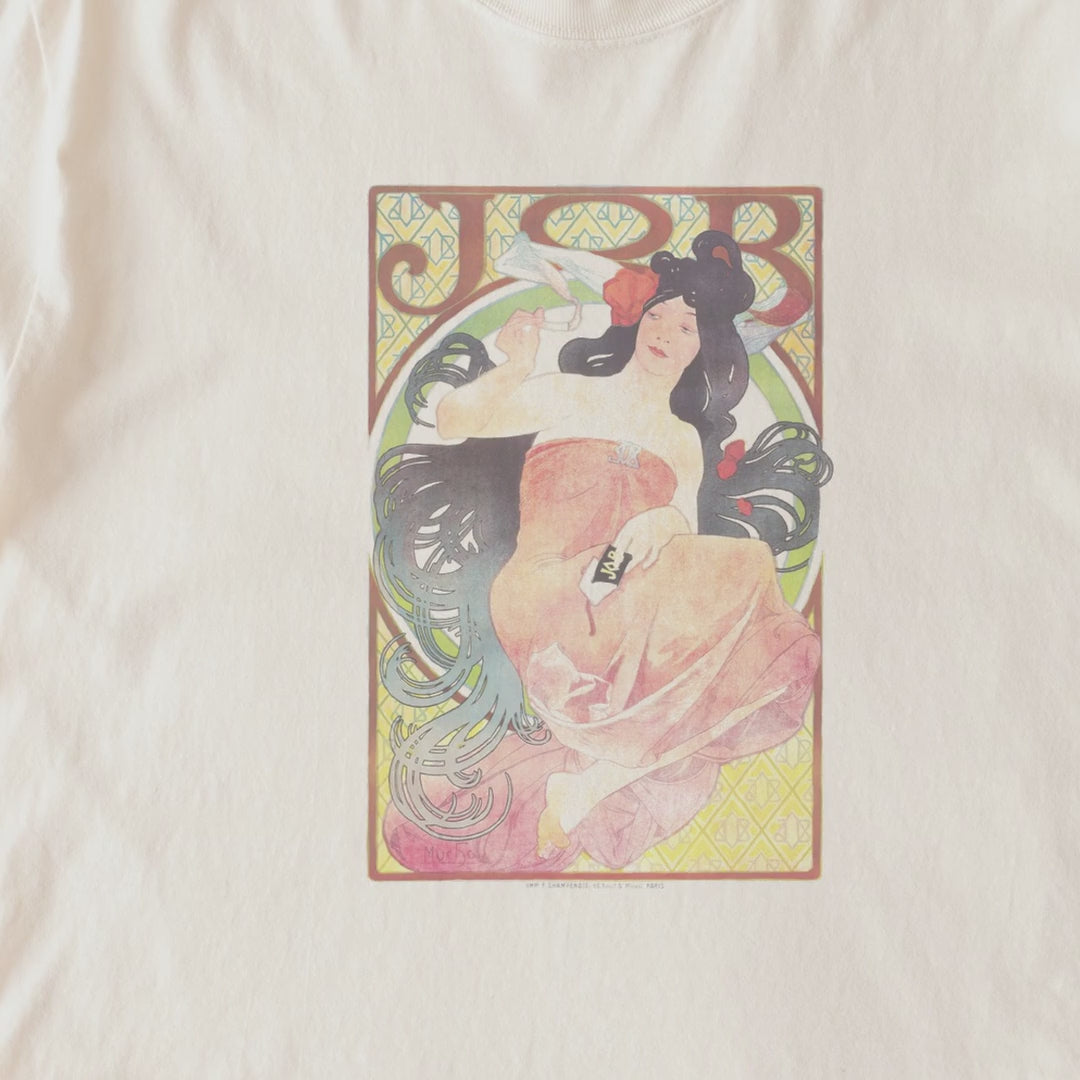 Alphonse Mucha — JOB (1897–1898) Vintage Art Nouveau Poster Tee