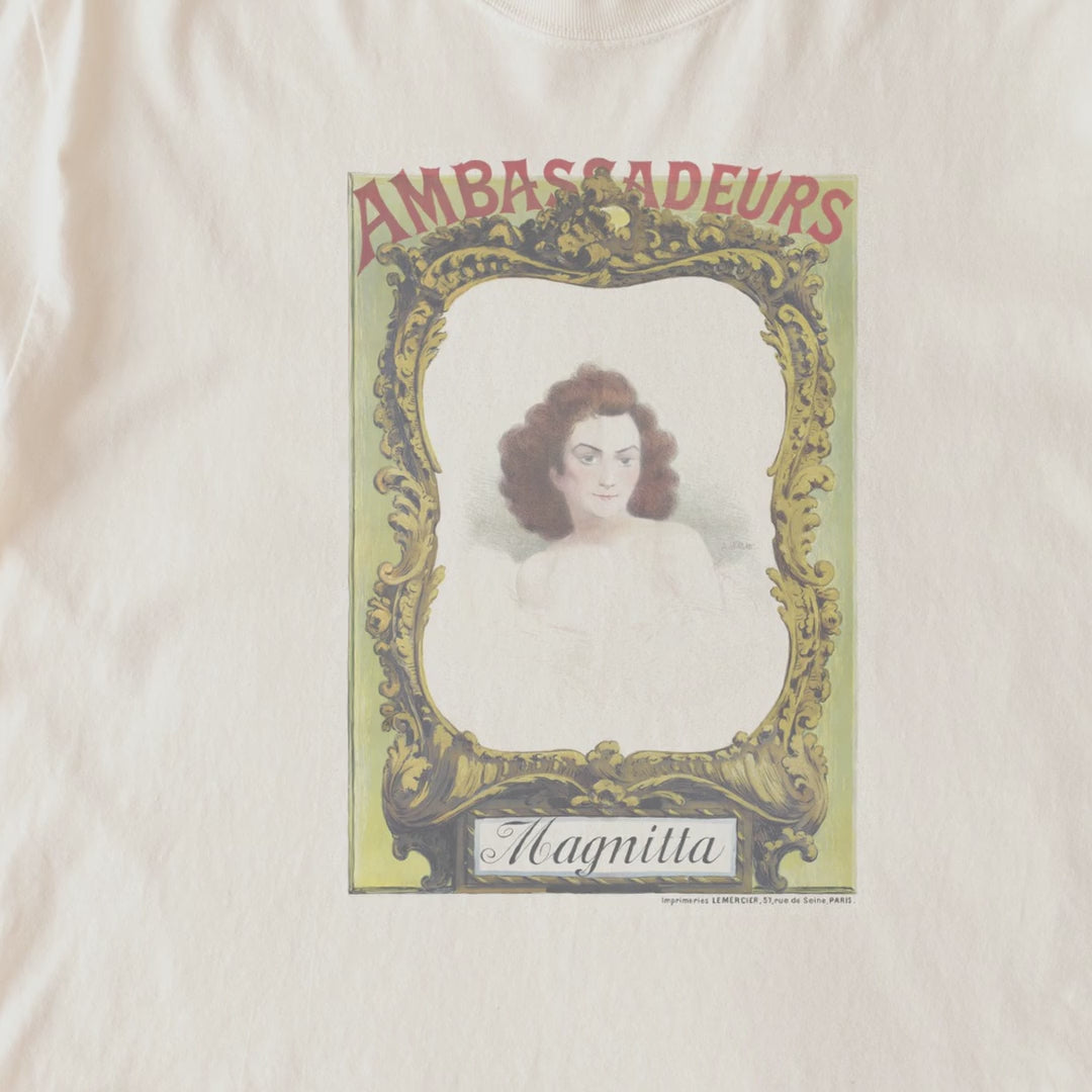 Adolphe Willette — Ambassadeurs: Magnitta (1895) Vintage Belle Époque Poster Tee