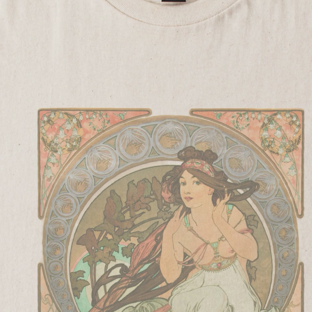 Alphonse Mucha — Music (Les Arts) (1898) Vintage Art Nouveau Tee