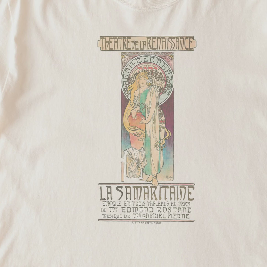 Alphonse Mucha — La Samaritaine (1897) Vintage Art Nouveau Theatre Poster Tee