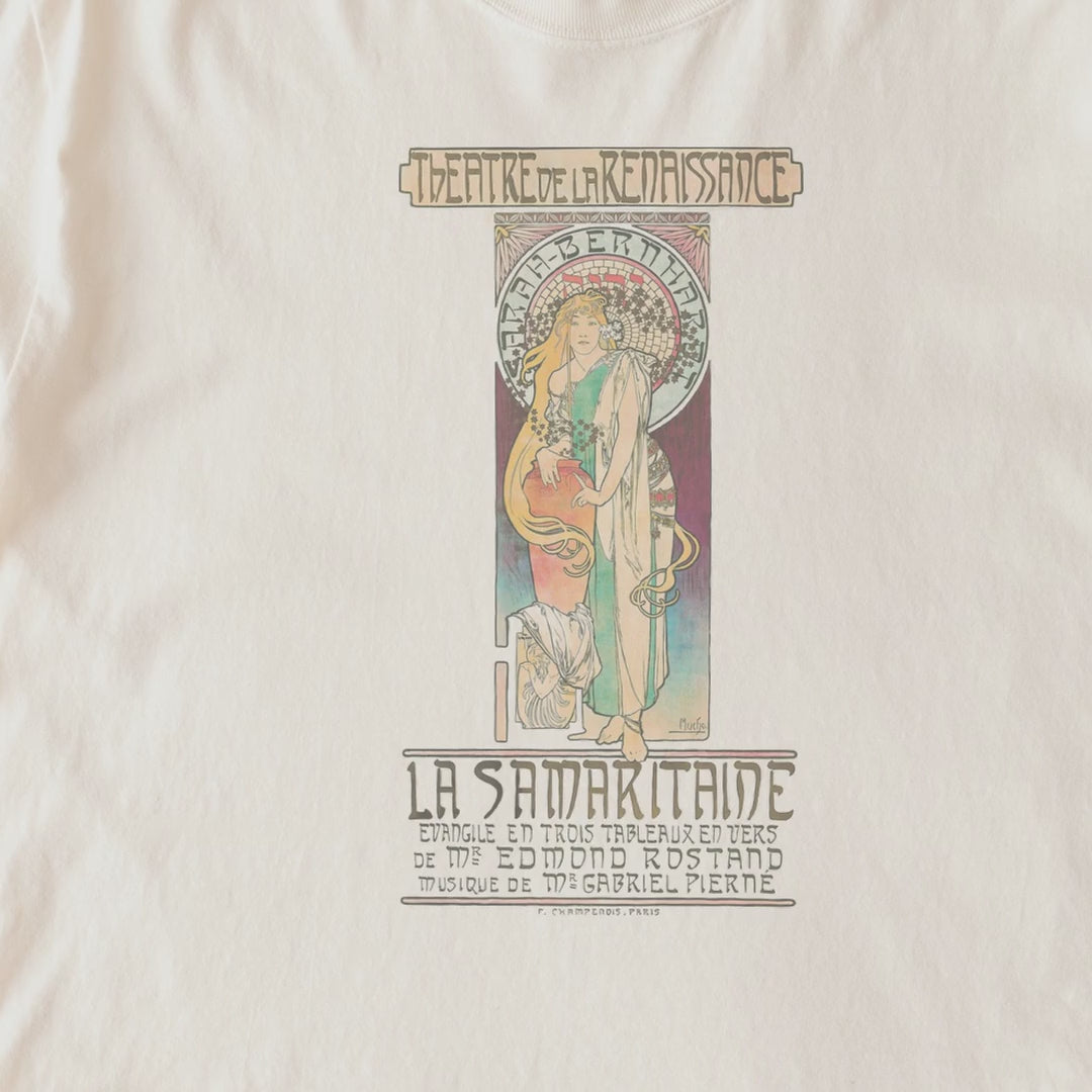 Alphonse Mucha — La Samaritaine (1897) Vintage Art Nouveau Theatre Poster Tee